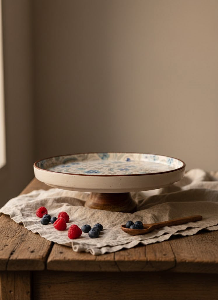 Blue Floral Platter