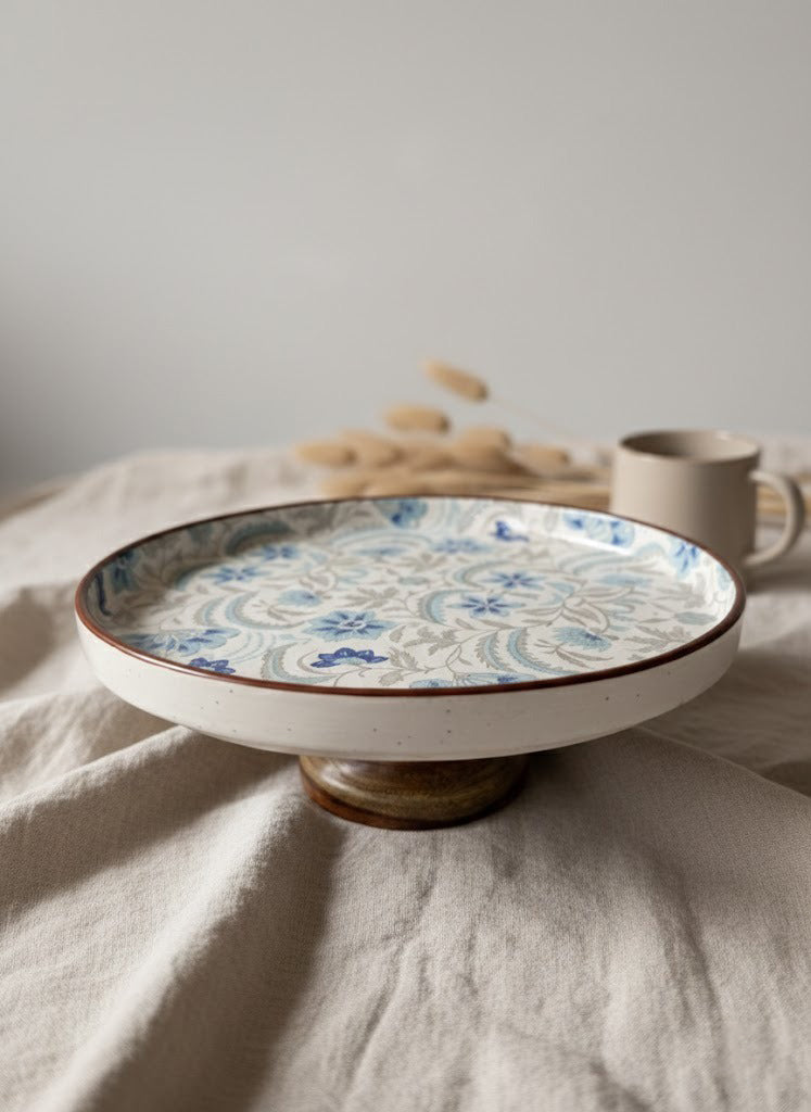 Blue Floral Platter