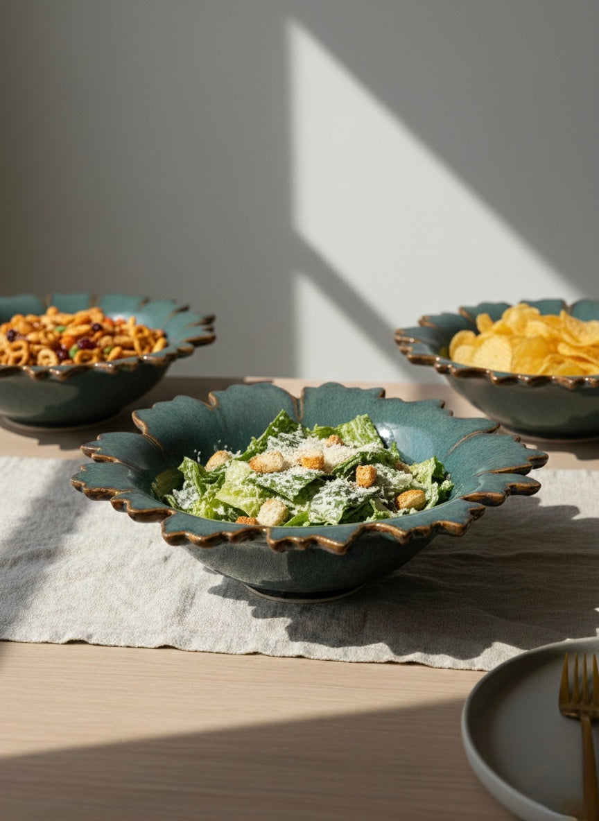 Teal Petal Bowl