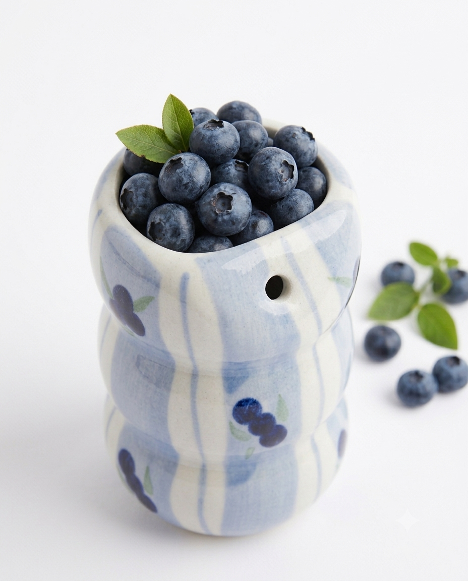 Sipper with Metal Straw - Blueberry