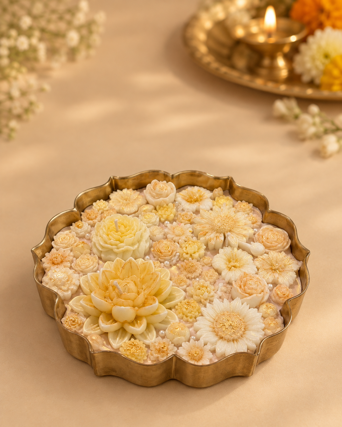 Swarna Bloom Urli Candle