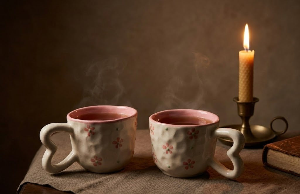 Rosy Heart Mug | Set of 2