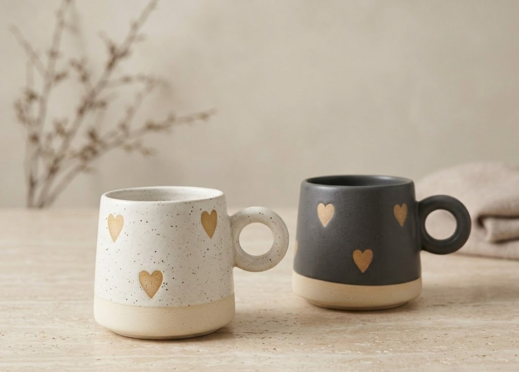 Golden Love Mug | Set of 4
