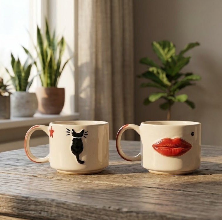 Purr & Pout Mug | Set of 2