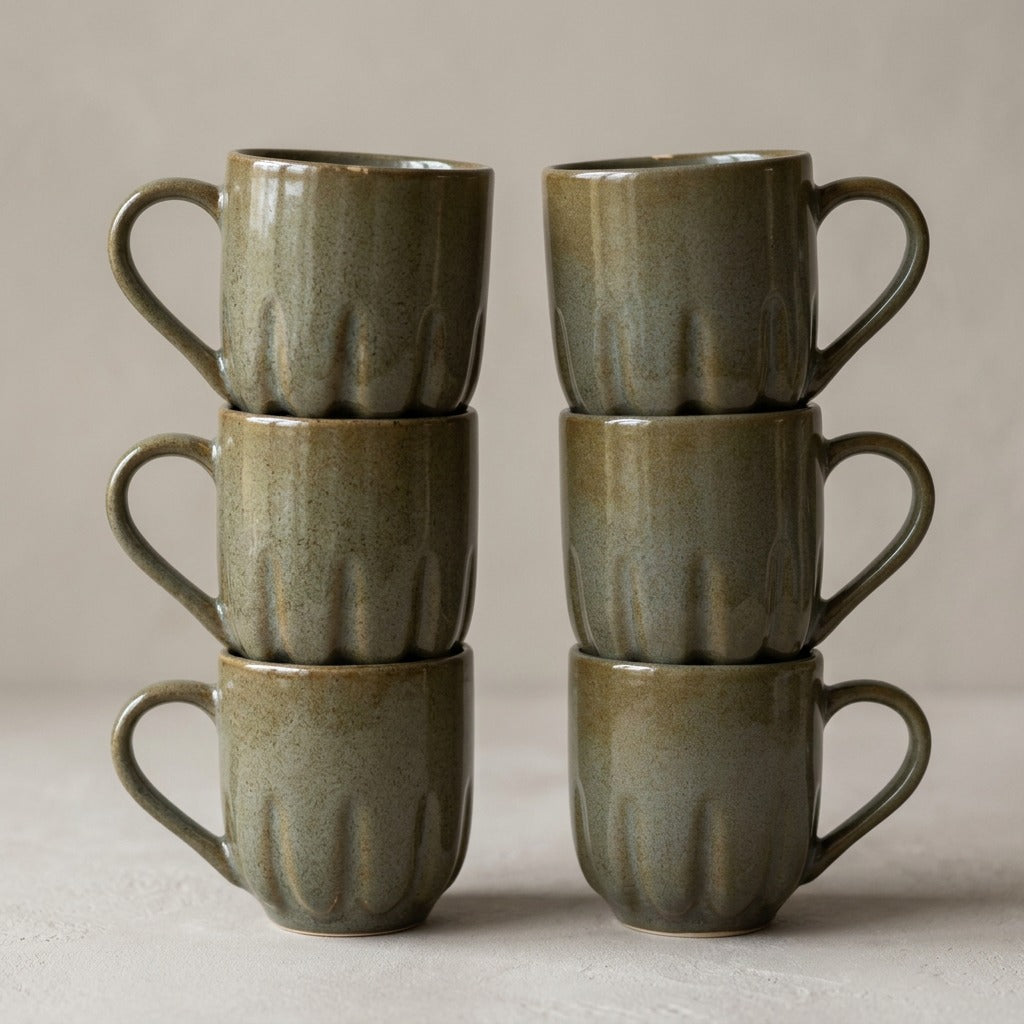 Ridge Mugs | Set of 6