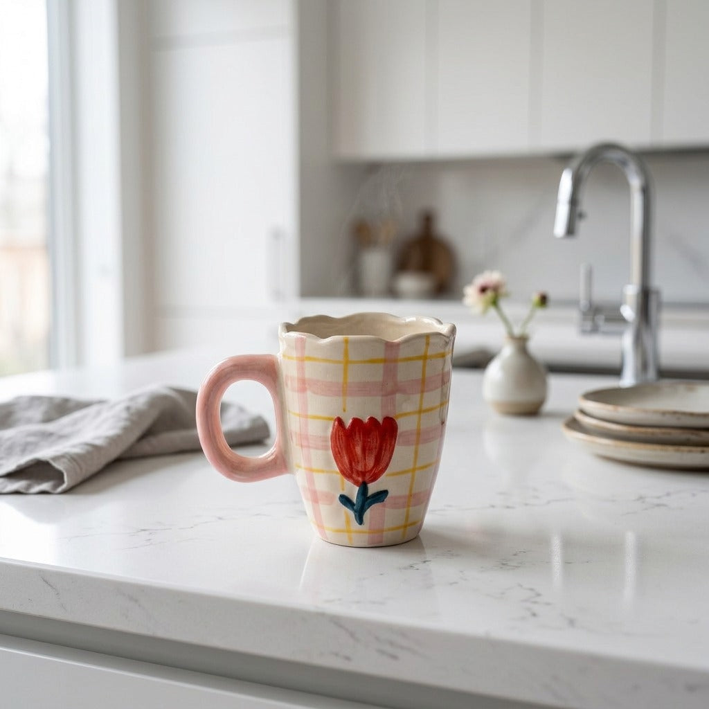 Tulip Plaid Mug
