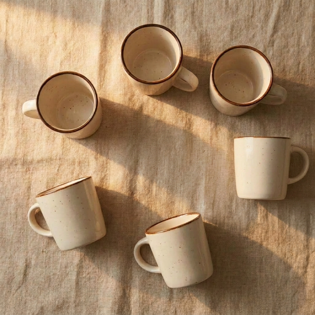 Ivory Speckle Espresso Mug | Set of 6