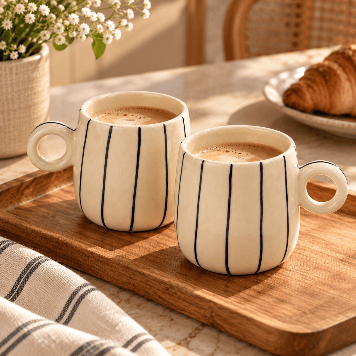 Harbour Stripe Mugs | Set of 2